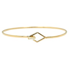 Bracelet en or jaune 14K pour dames avec losange enchevêtré