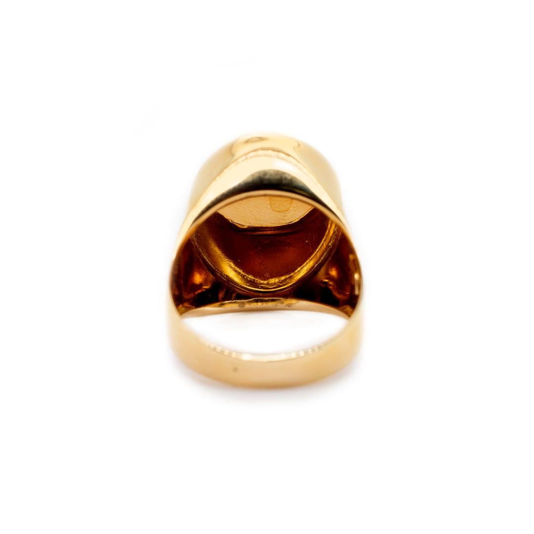 14 Karat Gelbgold-Ring für Damen im Zustand „Hervorragend“ in Houston, TX