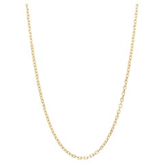 Vintage Ladies 14K Yellow Gold Rolo Chain Cable Necklace