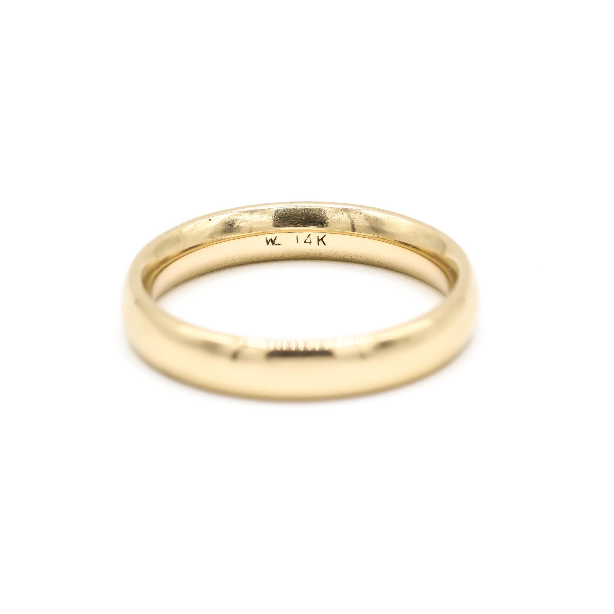 Ladies 14K Yellow Gold Wedding Band 2