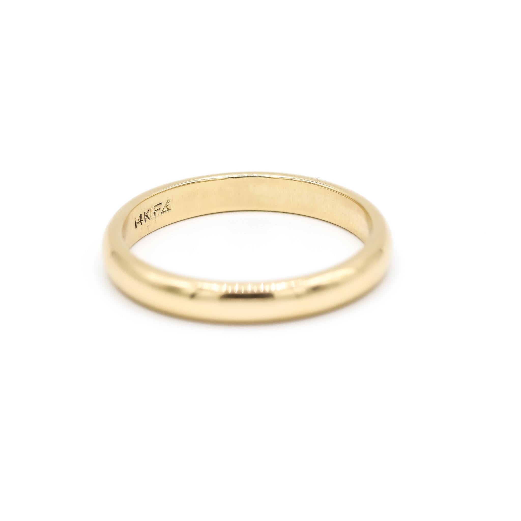 Damen 14K Gelbgold Hochzeit Band 3