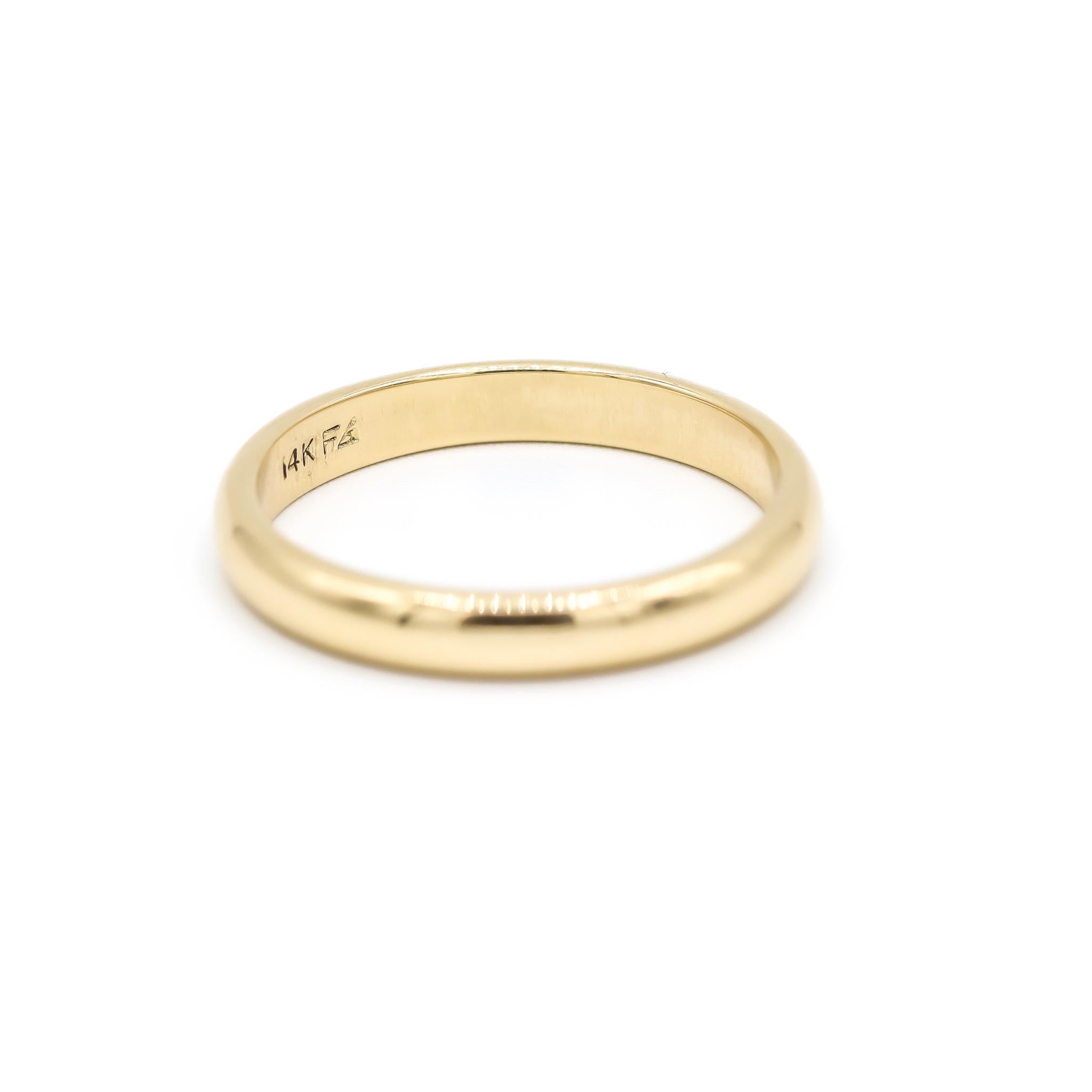 Ladies 14K Yellow Gold Wedding Band 1