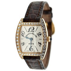Ladies 18 Karat Rose Gold and Diamond Franck Muller Curvex Watch 2251QZDP