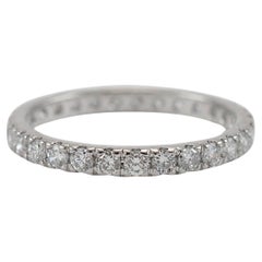 Ladies 18K White Gold Full Eternity Diamond Wedding Band