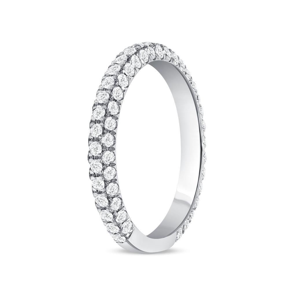 100% Authentic, 100% Customer Satisfaction
Top: 2.3 mm
Band Width: 2.3 mm
Metal: 18K White Gold
Size: 6
Hallmarks:  18K 
Total Weight: 1.9 Grams
Stone:   1.61 CT Diamonds G  SI 
Condition: New
Estimated Retail Price: $3800
Stock Number: R7634