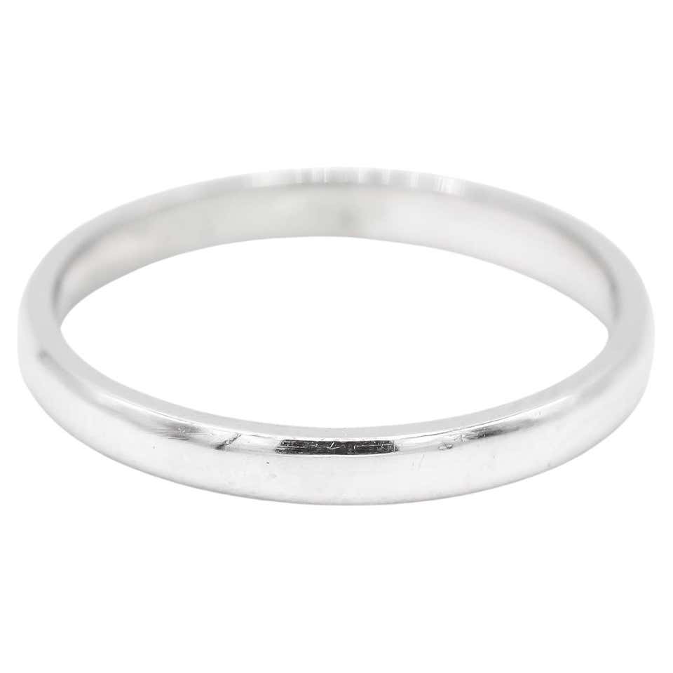 White Gold Wedding Band For Sale at 1stDibs
