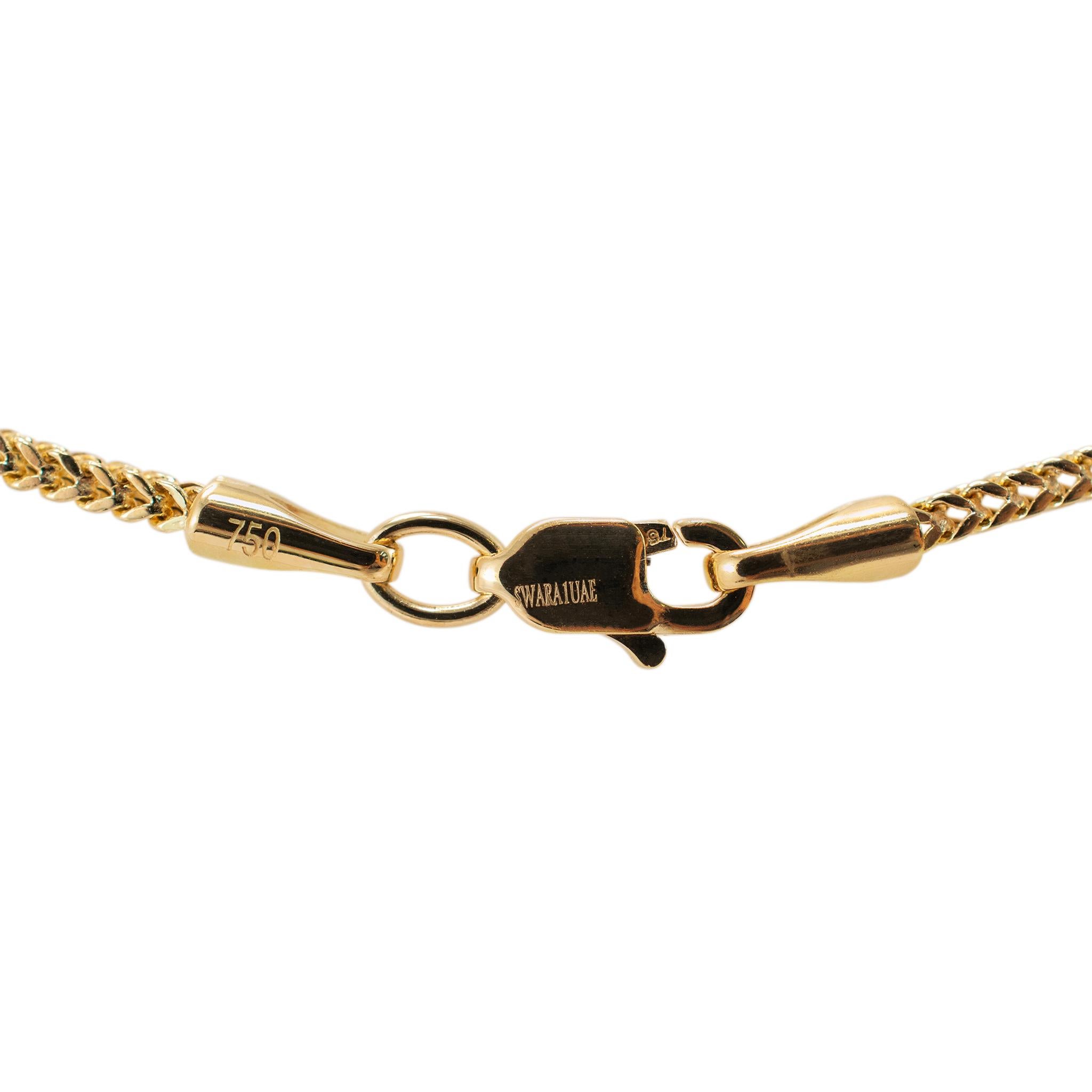 Ladies 18K Yellow Gold Cabochon Oval Emerald Solitaire Pendant Necklace In condizioni ottime in vendita a Houston, TX