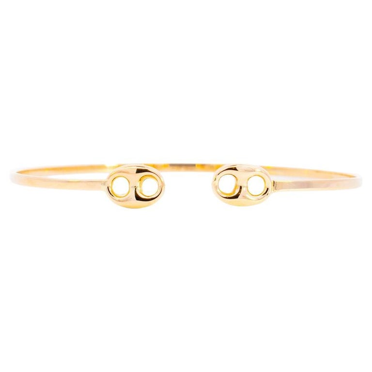 Ladies 18k Yellow Gold Cuff Bracelet For Sale at 1stDibs