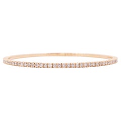 Bracelet tennis souple en or jaune 18 carats avec diamants naturels, pour femmes, 2,30 carats poids total