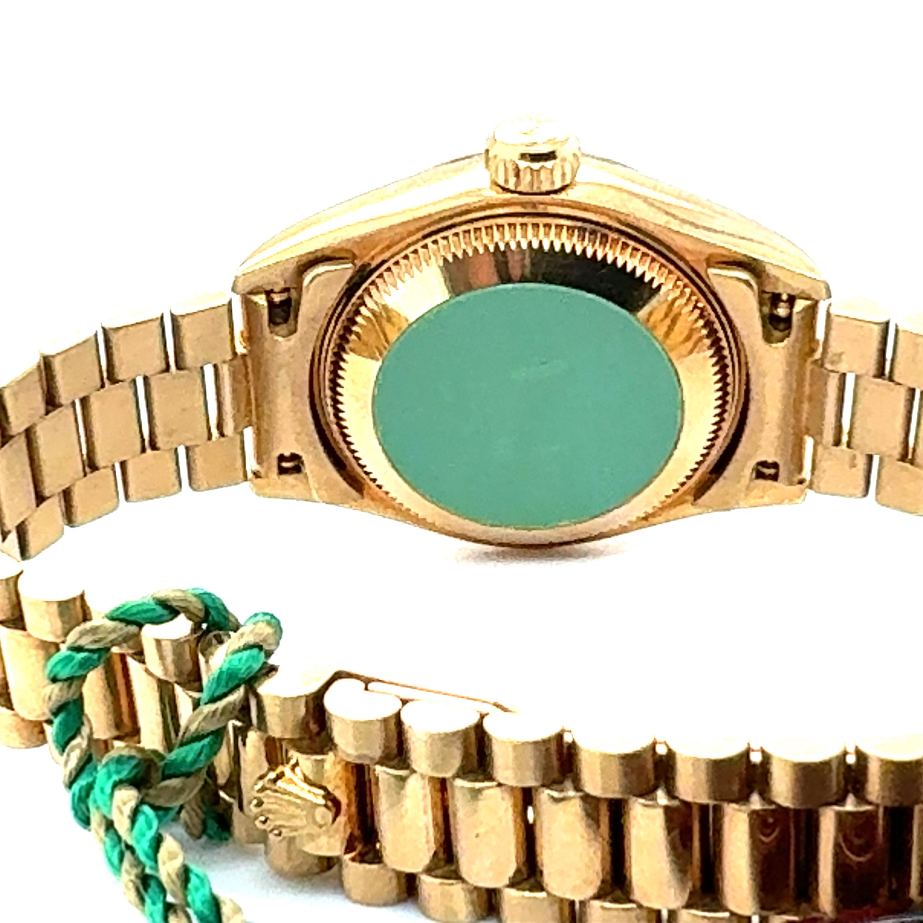 Damenarmbanduhr Rolex President aus 18 Karat Gelbgold (Rundschliff) im Angebot