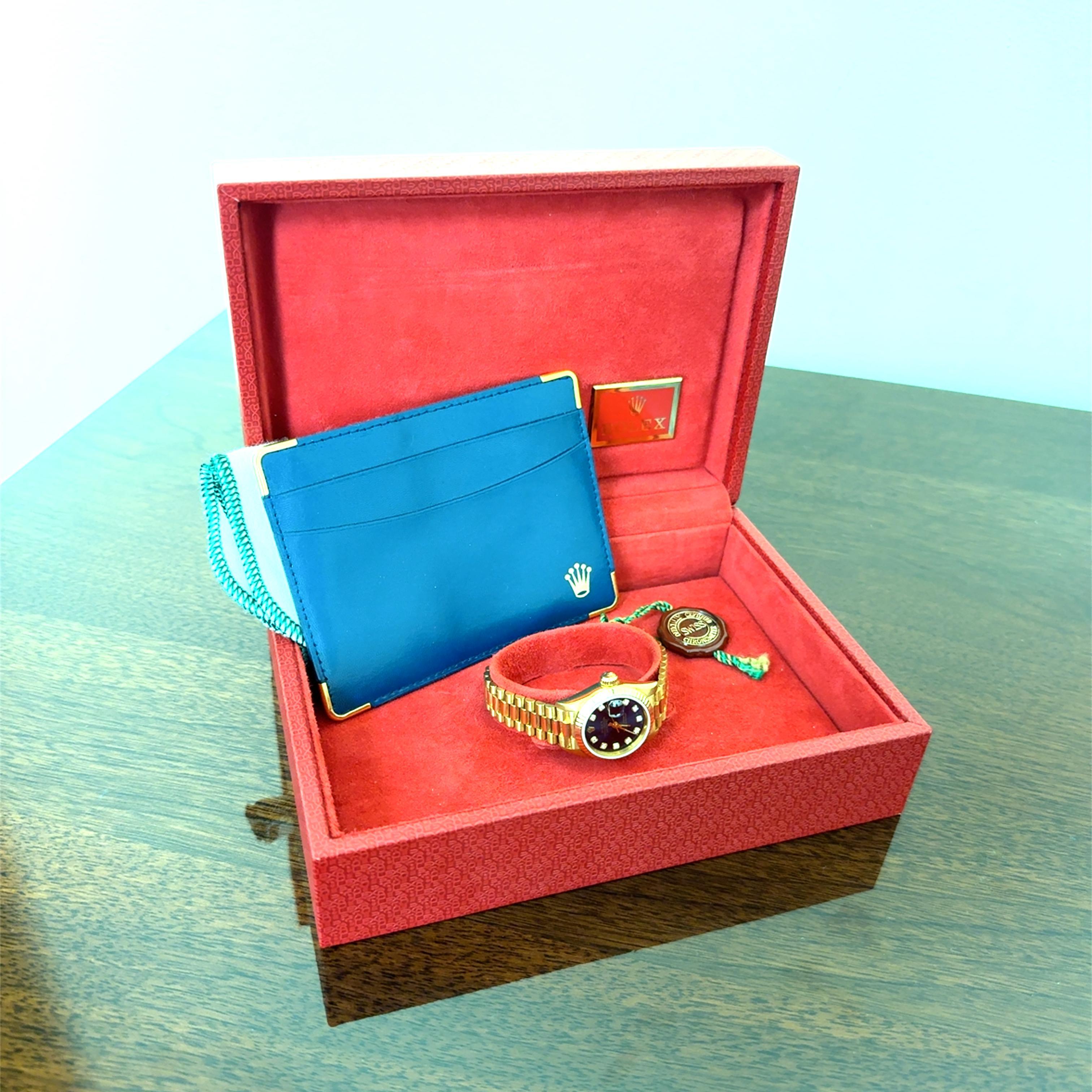 Damenarmbanduhr Rolex President aus 18 Karat Gelbgold im Angebot 3