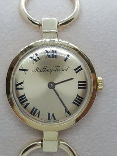 Ladies 18kt Yellow Gold Mathey-Tissot Watch, #3560625, Manual, 25mm Case, 37.2gr