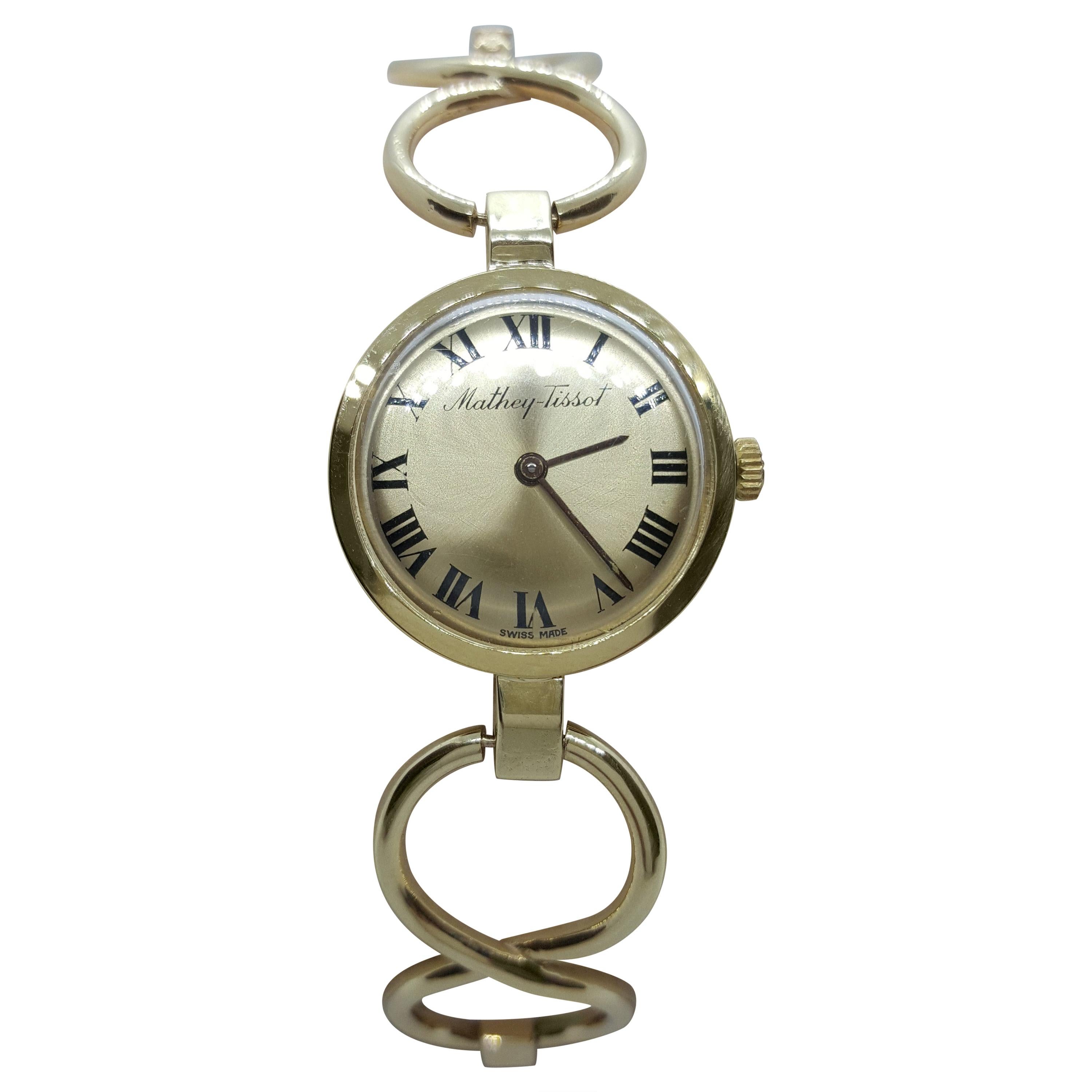 Tissot 14 Karat Yellow Gold Manual Ladies Watch For Sale at 1stDibs