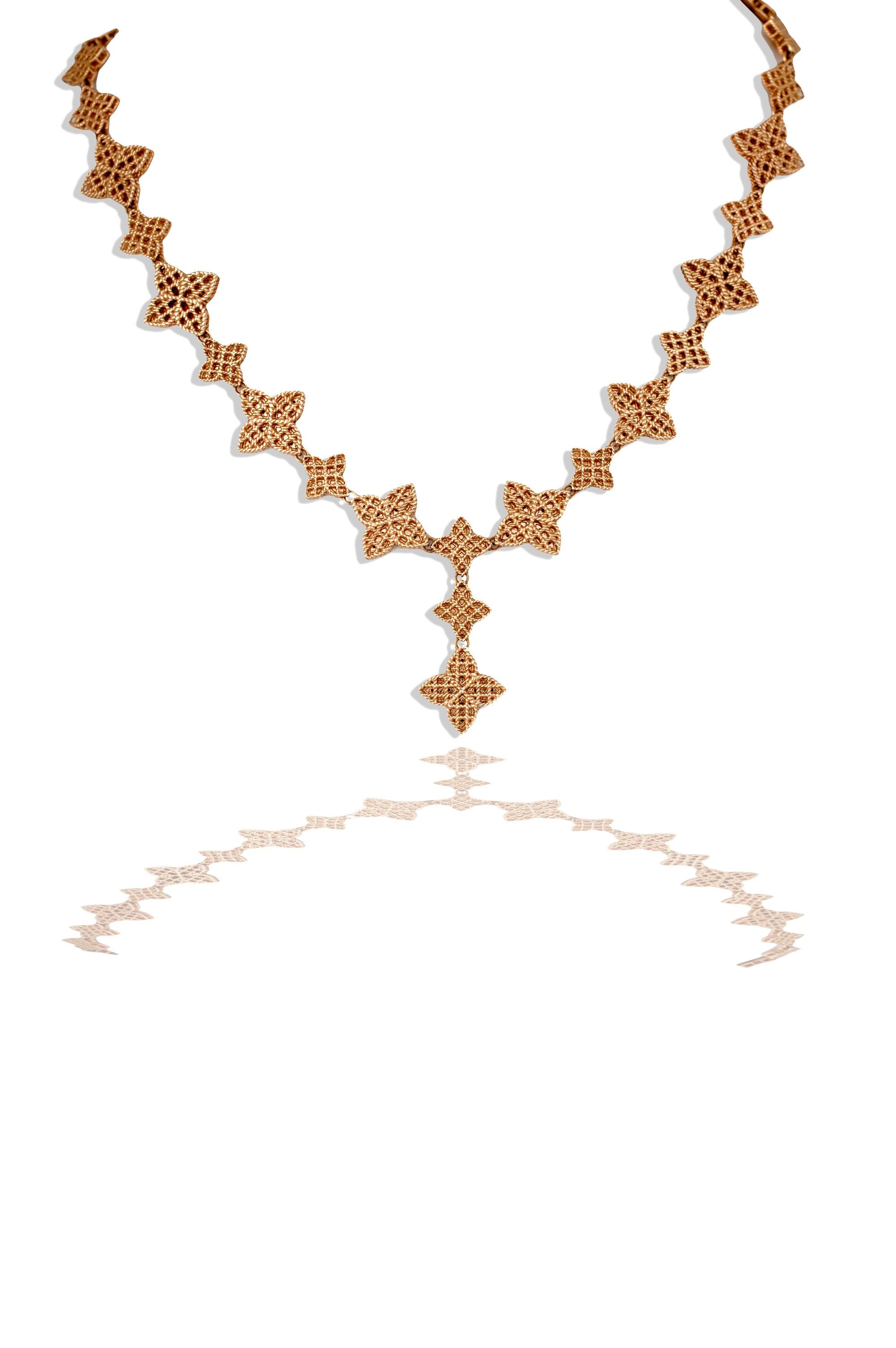 Modern Ladies 3.25 Carat Diamond and Rose Gold Necklace