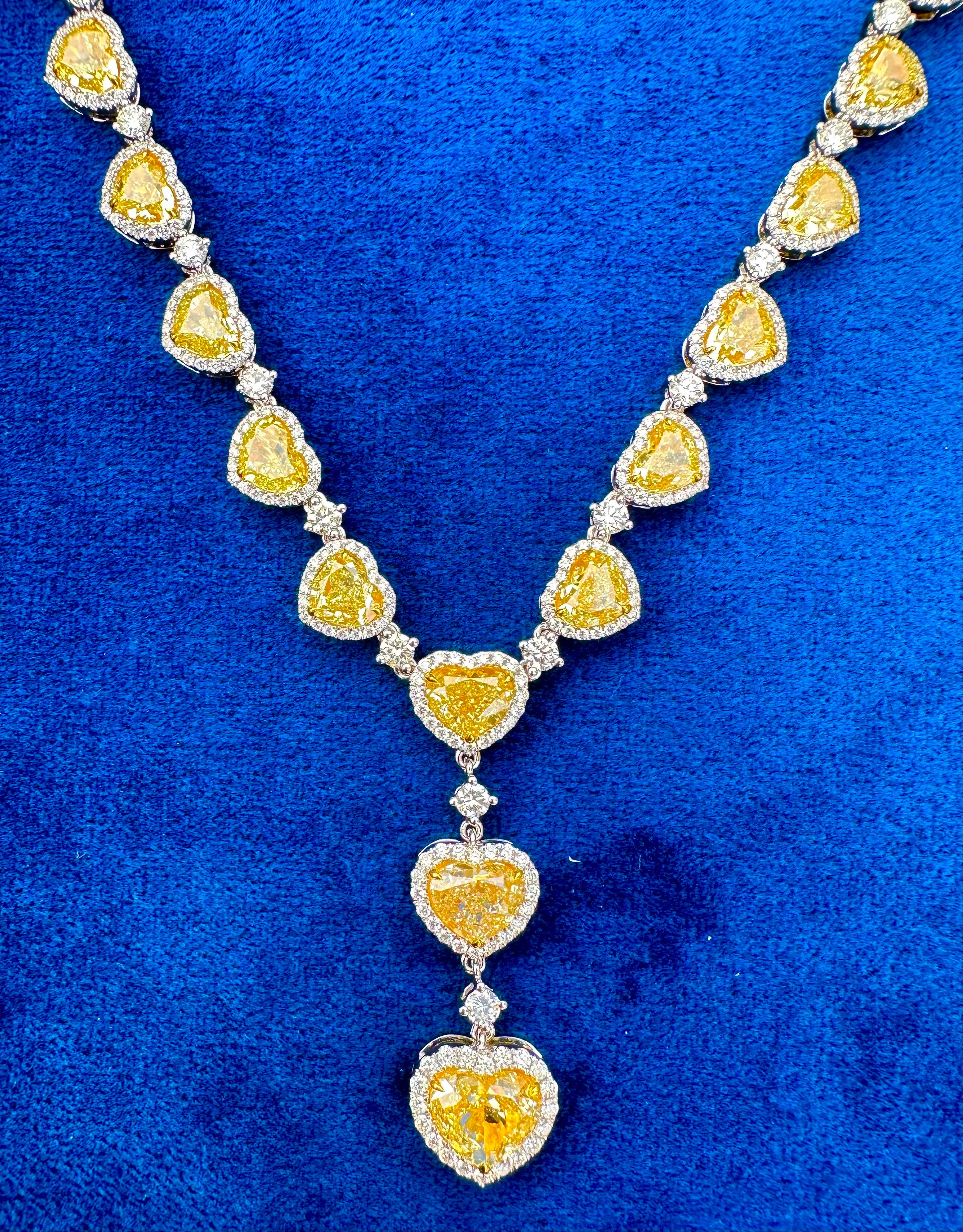 yellow diamond necklace