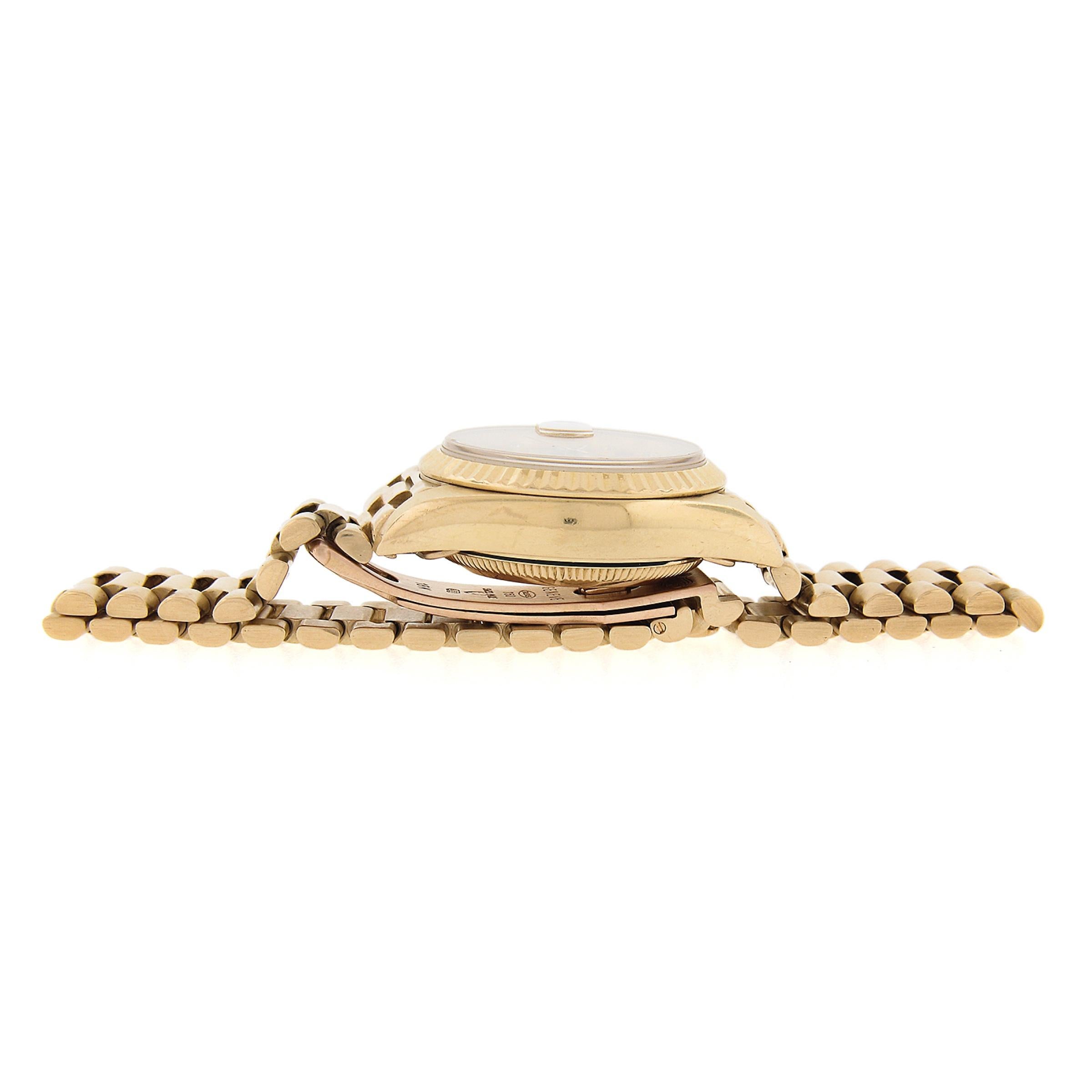 Ladies 90s 18k Gold Diamond Rolex Datejust 26mm Jubilee Bracelet Watch Ref 69178 1