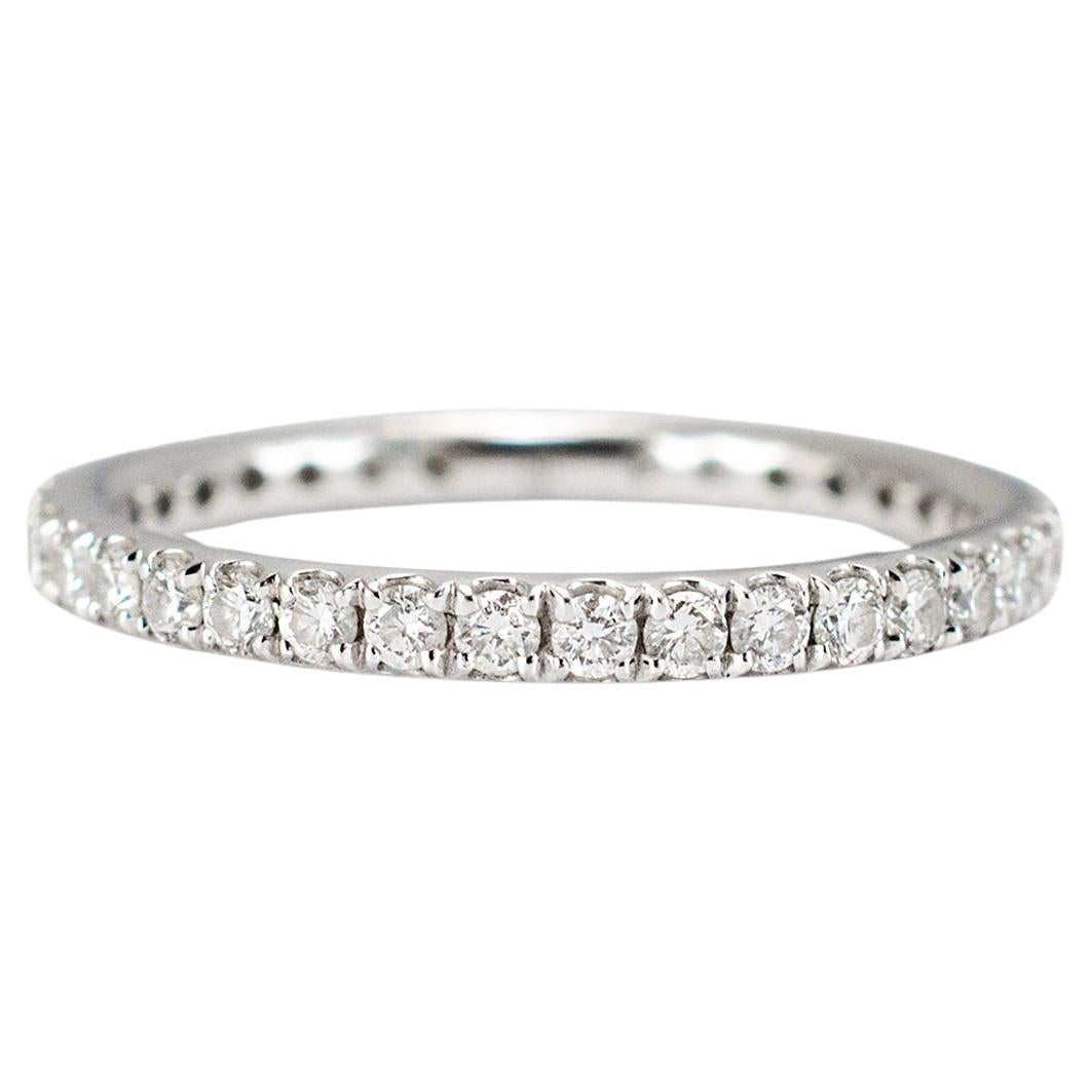 Ladies 950 Platinum Full Eternity Pave Diamond Wedding Band