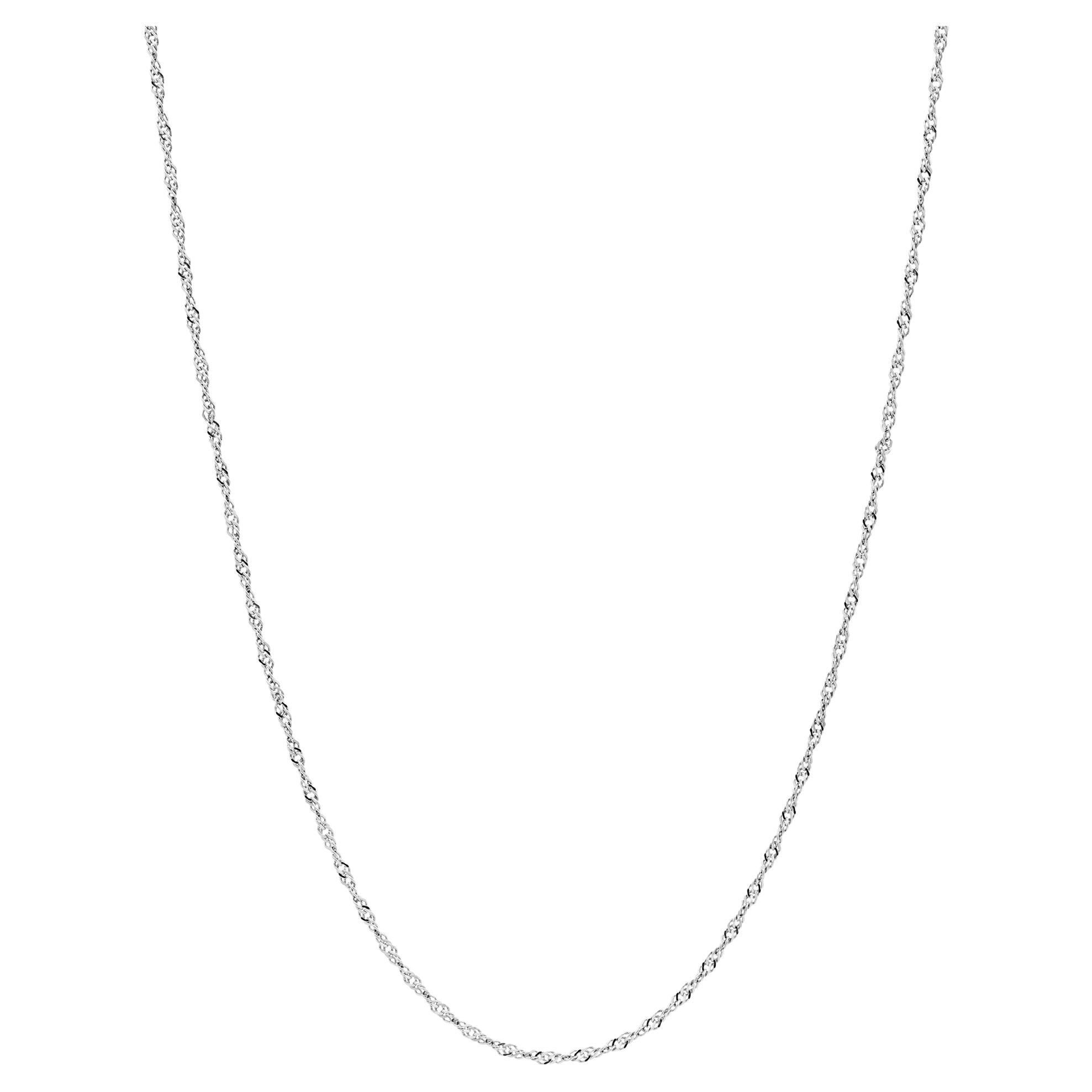 Ladies 950 Platinum Singapore Link Chain Necklace For Sale