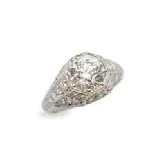 Anello di fidanzamento con diamante filigranato da donna Arte Antiques 1.71CT GIA