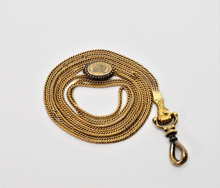 Ladies Antique Pocket Gold Watch Chain with Slide at 1stDibs antique