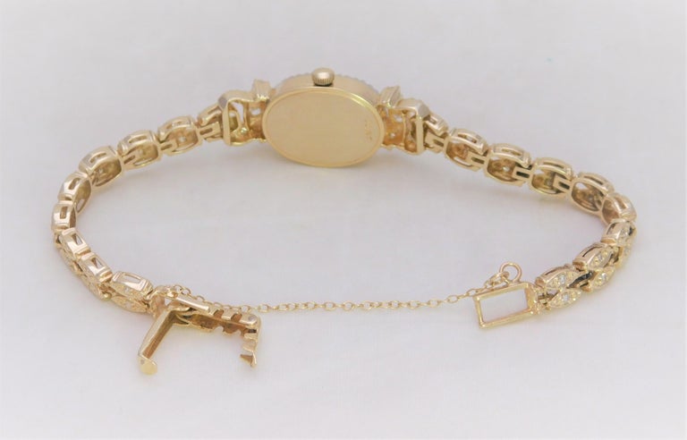 Ladies 14 Karat Gold and Diamond Andre Cheval Wristwatch at  display picture 1