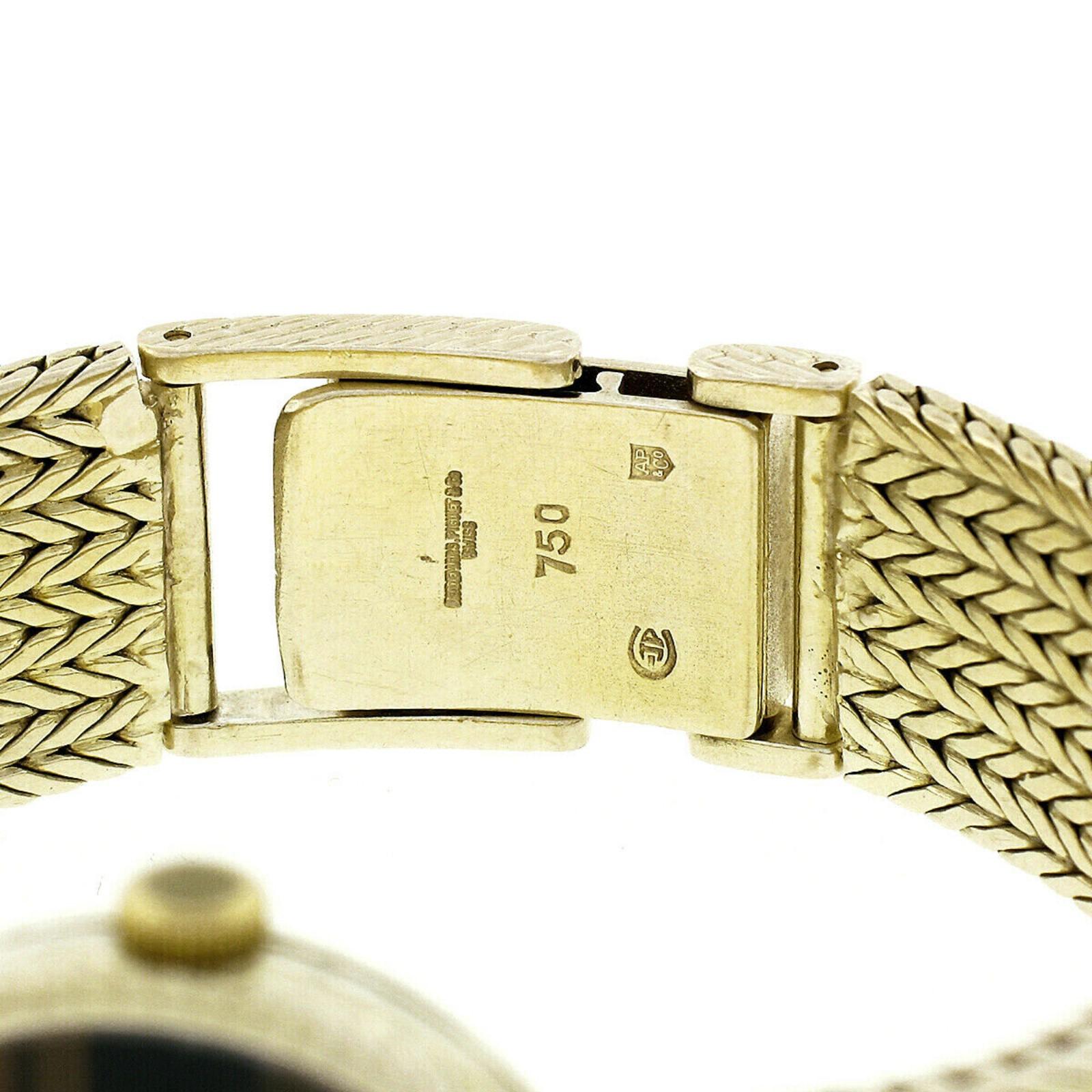 Ladies' Audemars Piguet 18 Karat Gold Tiger's Eye and Mesh Bracelet Wristwatch 6