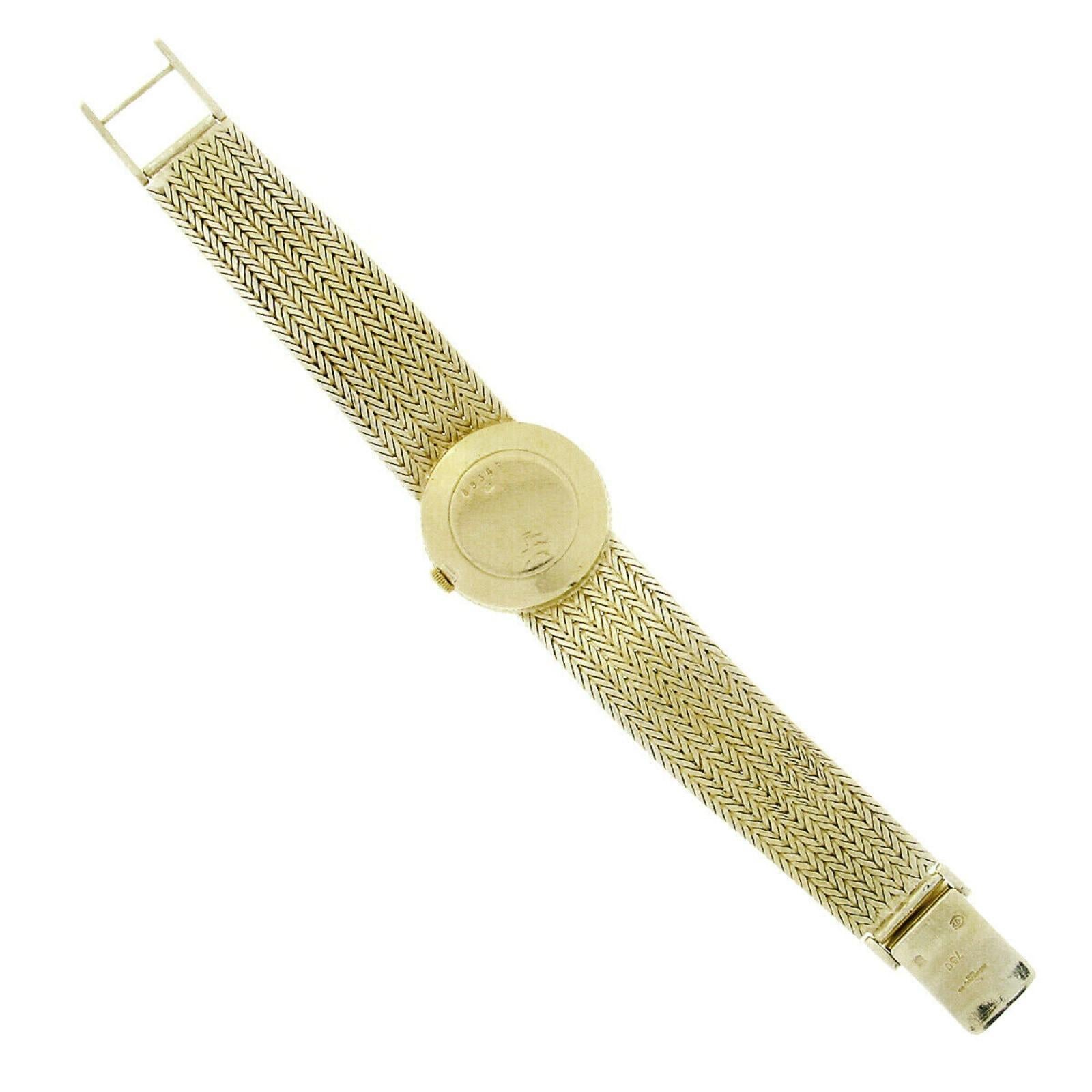 Ladies' Audemars Piguet 18 Karat Gold Tiger's Eye and Mesh Bracelet Wristwatch 3