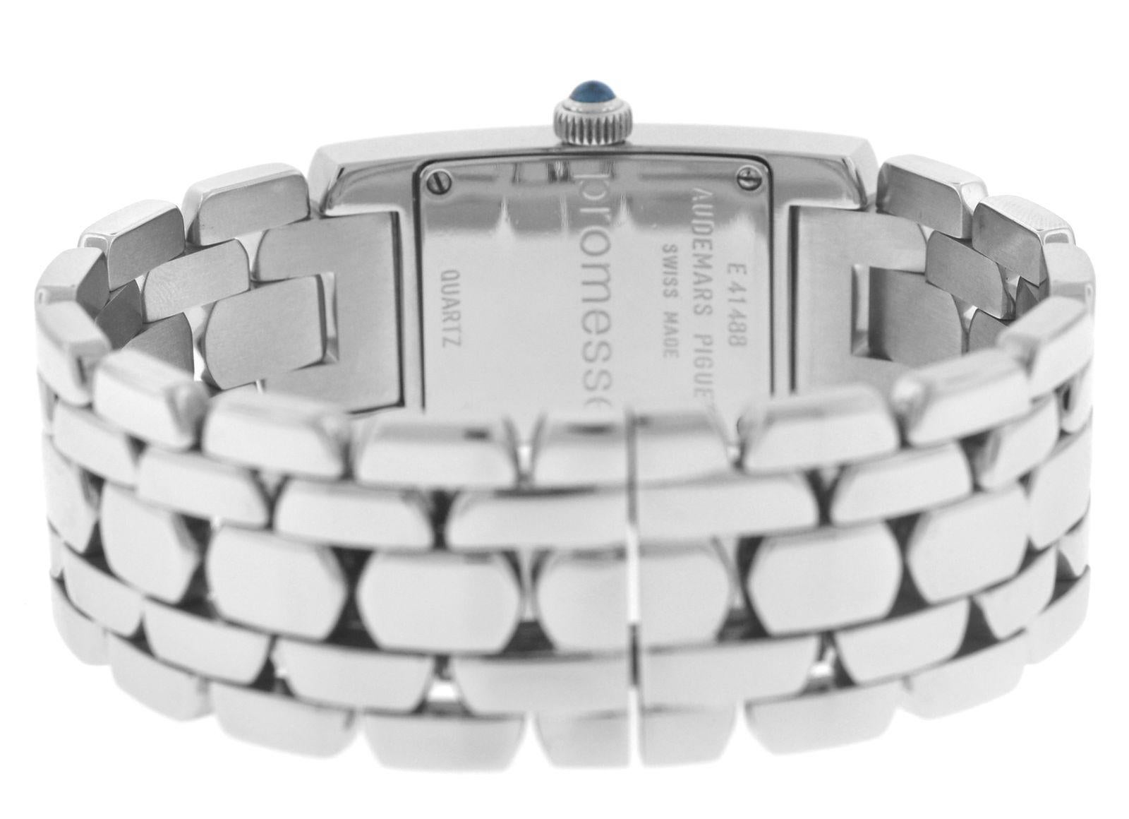 Women's Ladies Audemars Piguet Promesse 67259ST.2.1156ST.03 Steel Diamond Quartz Watch For Sale