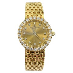 Ladies Baume & Mercier Diamond Yellow Gold Wristwatch 