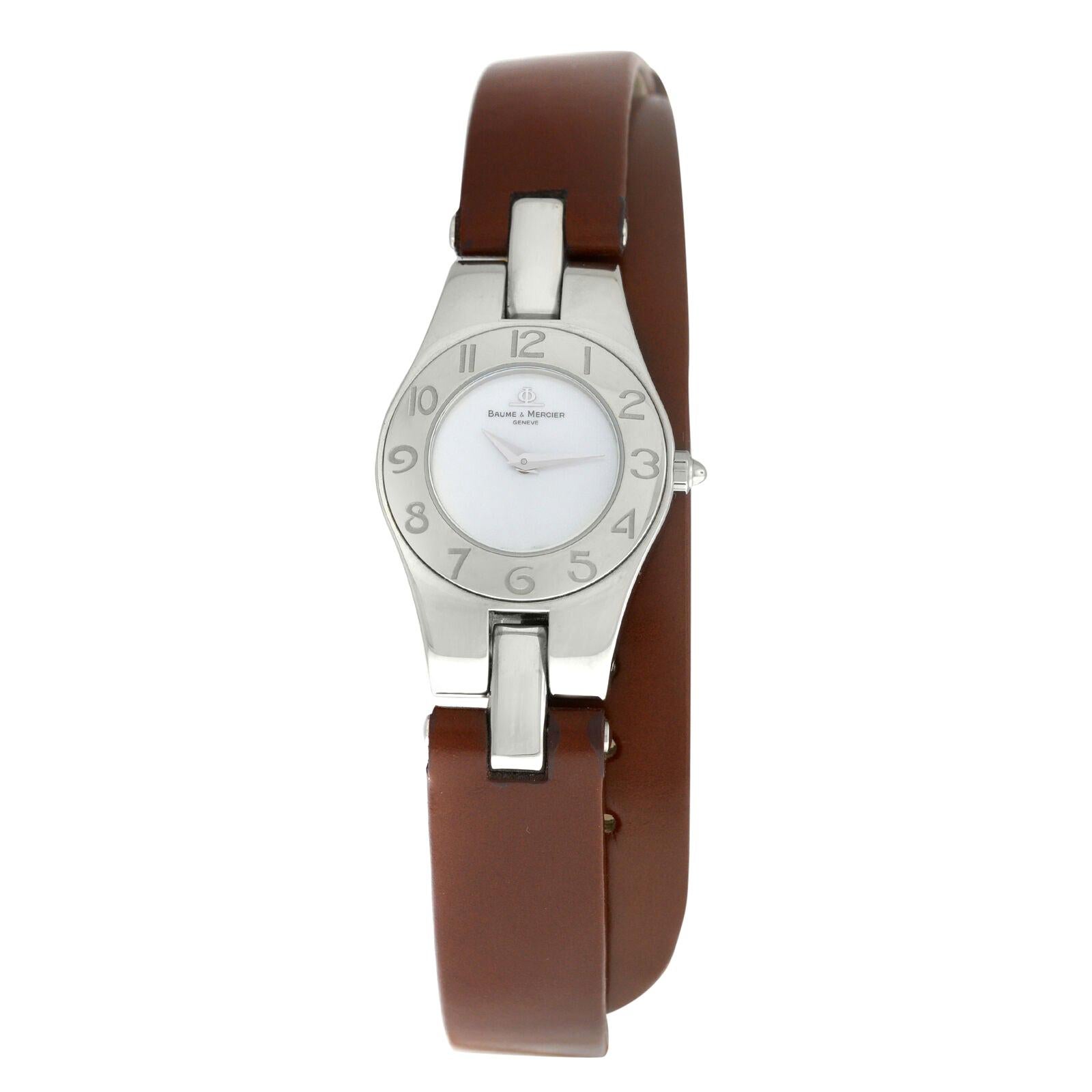 Ladies Baume & Mercier Linea 65305 Stainless Steel Quartz Watch For Sale