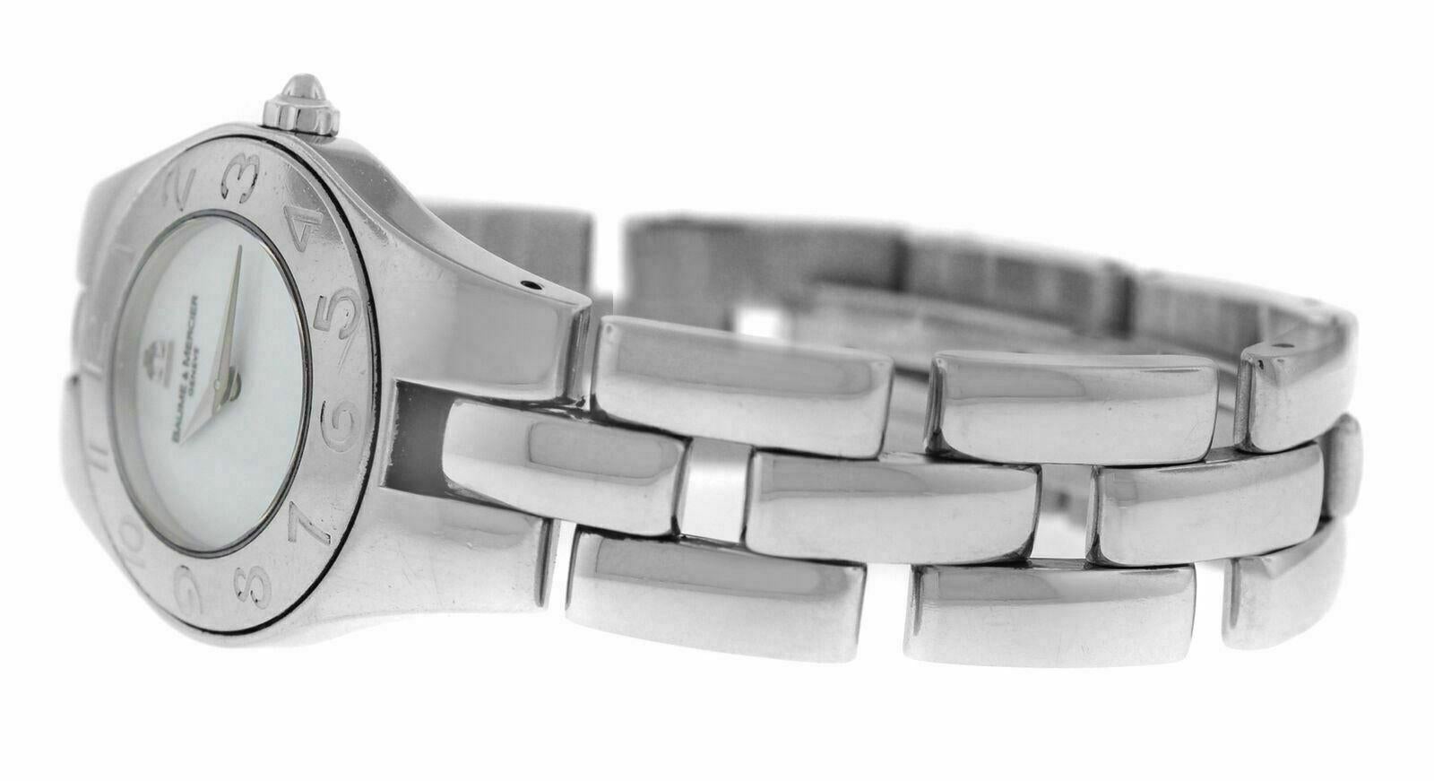 Ladies Baume & Mercier Linea 65305 Steel Quartz Watch For Sale 6