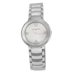 Ladies Baume & Mercier Promesse 10158 Steel Mother of Pearl Diamond Quartz Watch