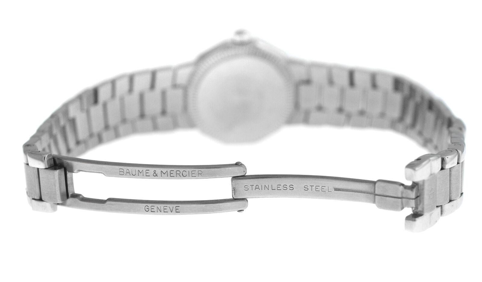 Ladies Baume & Mercier Riviera 5231.2 Stainless Steel Quartz Watch For Sale 2