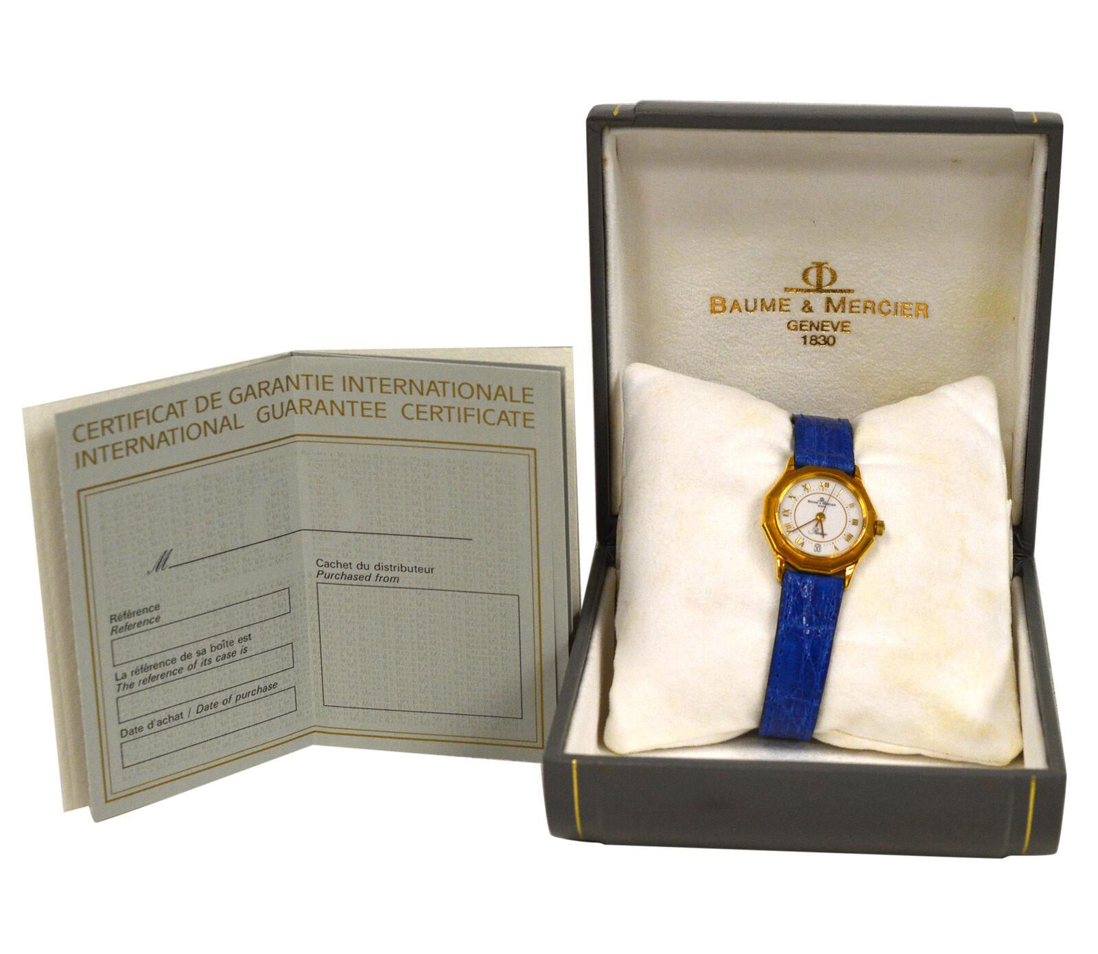 Women's Ladies Baume & Mercier Riviera 83212.1 18 Karat Yellow Gold Quartz Watch