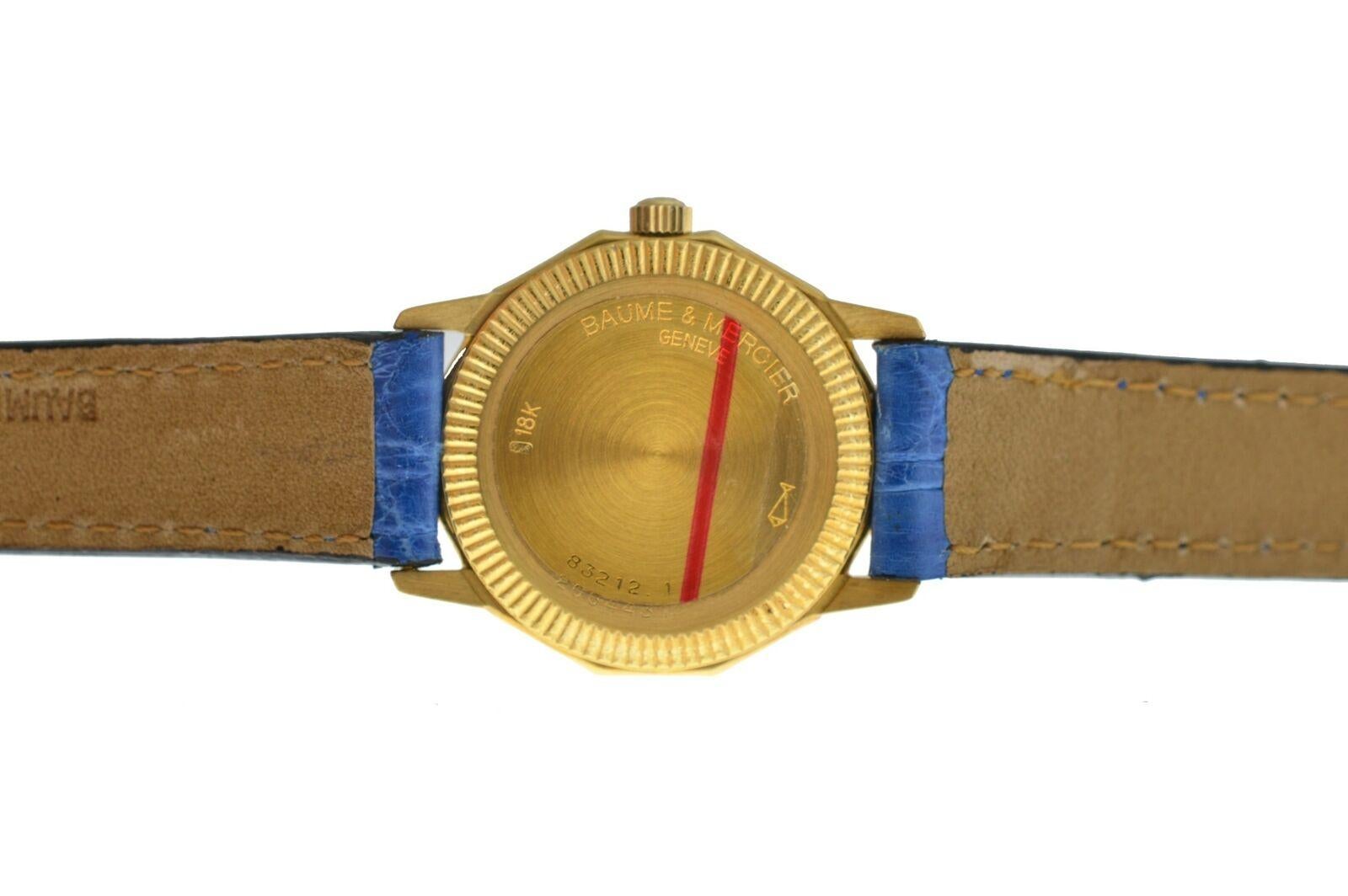 Ladies Baume & Mercier Riviera 83212.1 18 Karat Yellow Gold Quartz Watch 1
