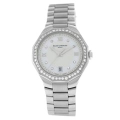 Ladies Baume & Mercier Riviera Steel Diamond MOP Quartz 29MM Watch