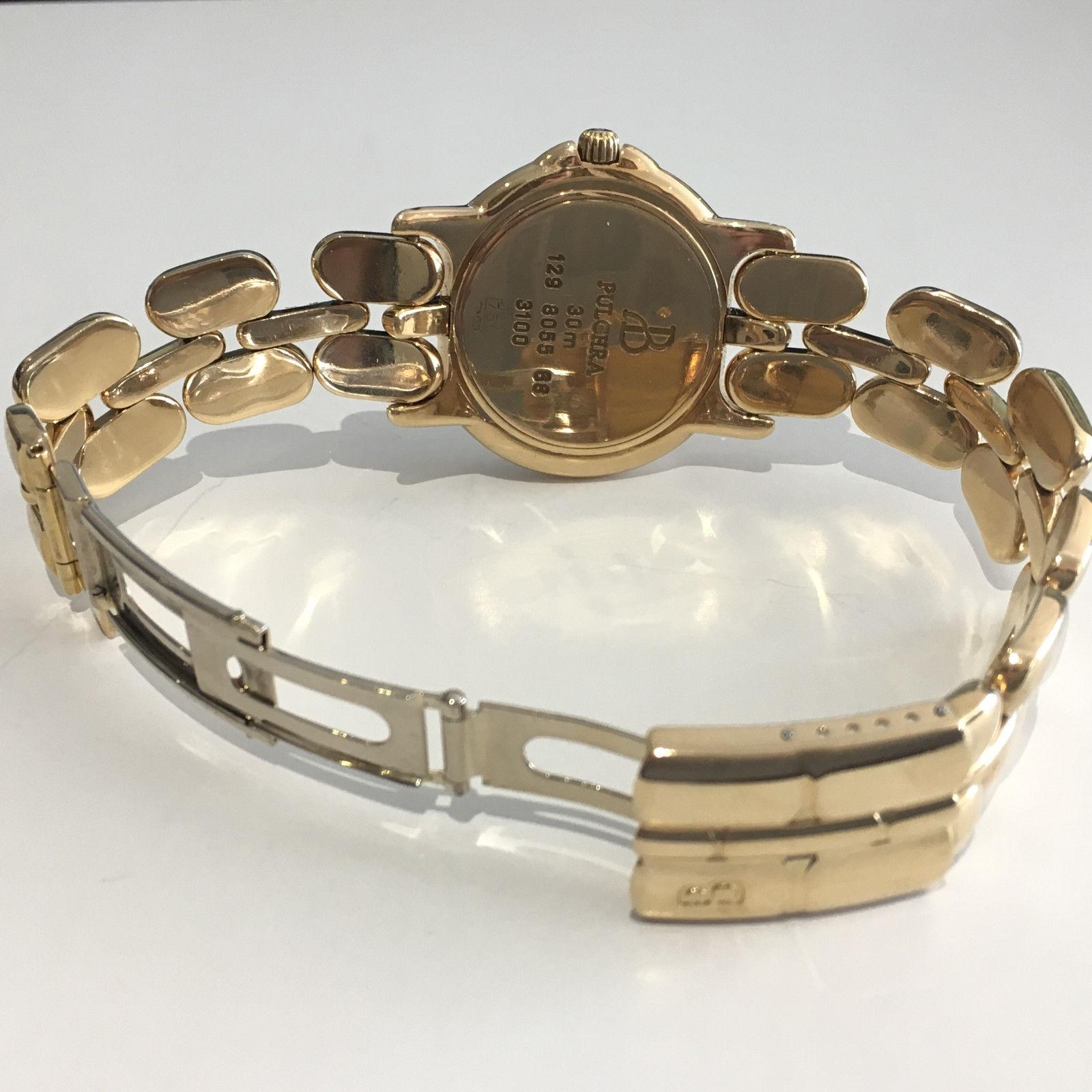 Ladies Bertolucci 18 Karat Yellow Gold Watch with Mother of Pearl Dial 2