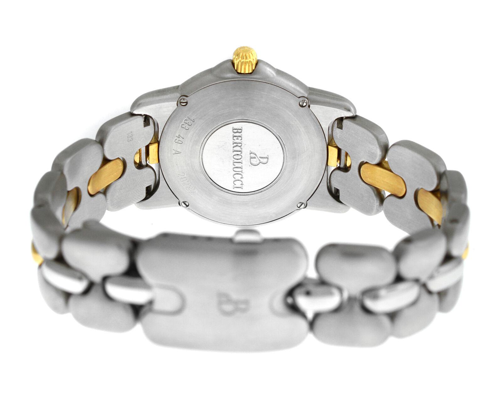 Ladies' Bertolucci Pulchra 133 49 A Stainless Steel Gold Date Quartz Watch In New Condition For Sale In New York, NY