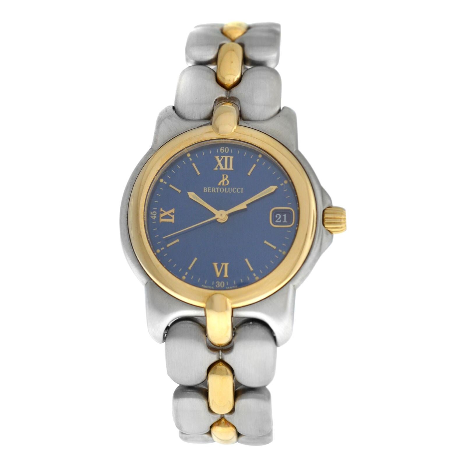 Ladies' Bertolucci Pulchra 133 49 A Stainless Steel Gold Date Quartz Watch For Sale