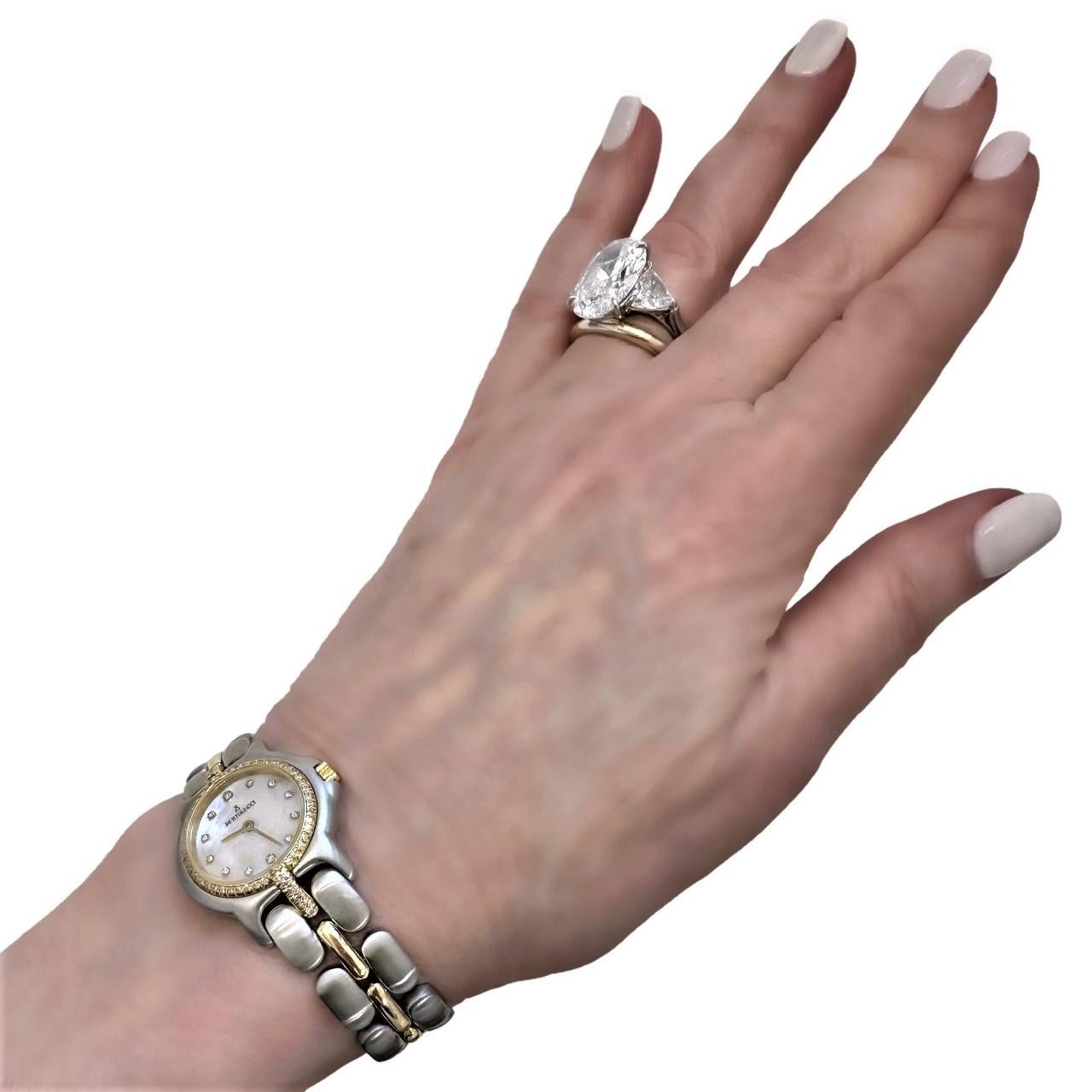Damen-Armbanduhr Bertolucci Pulchra aus Stahl, Gold, Diamanten und Perlmutt 5