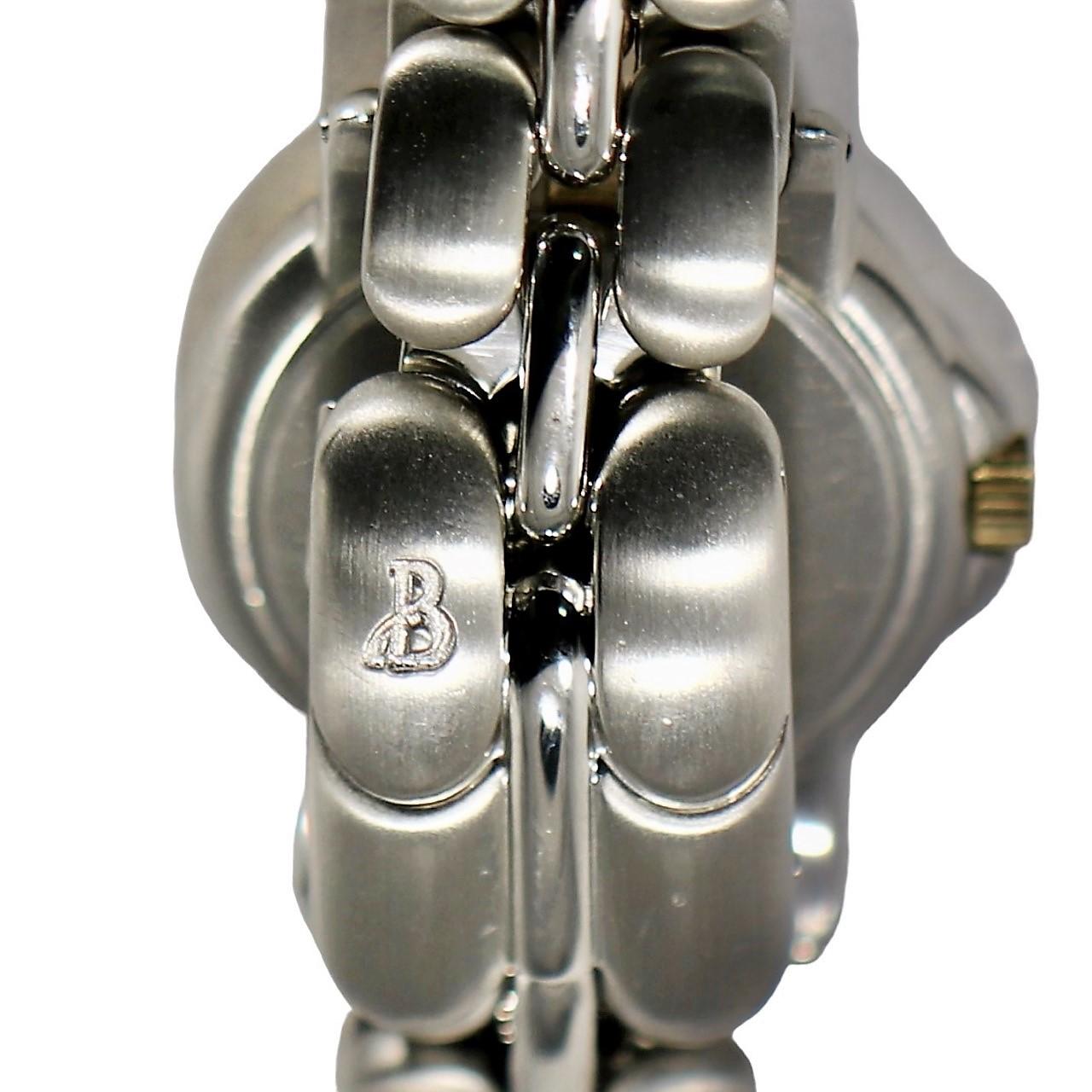 Damen-Armbanduhr Bertolucci Pulchra aus Stahl, Gold, Diamanten und Perlmutt (Moderne)