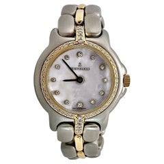 Vintage Ladies Bertolucci Pulchra- Steel, Gold, Diamond and Mother of Pearl Wrist Watch