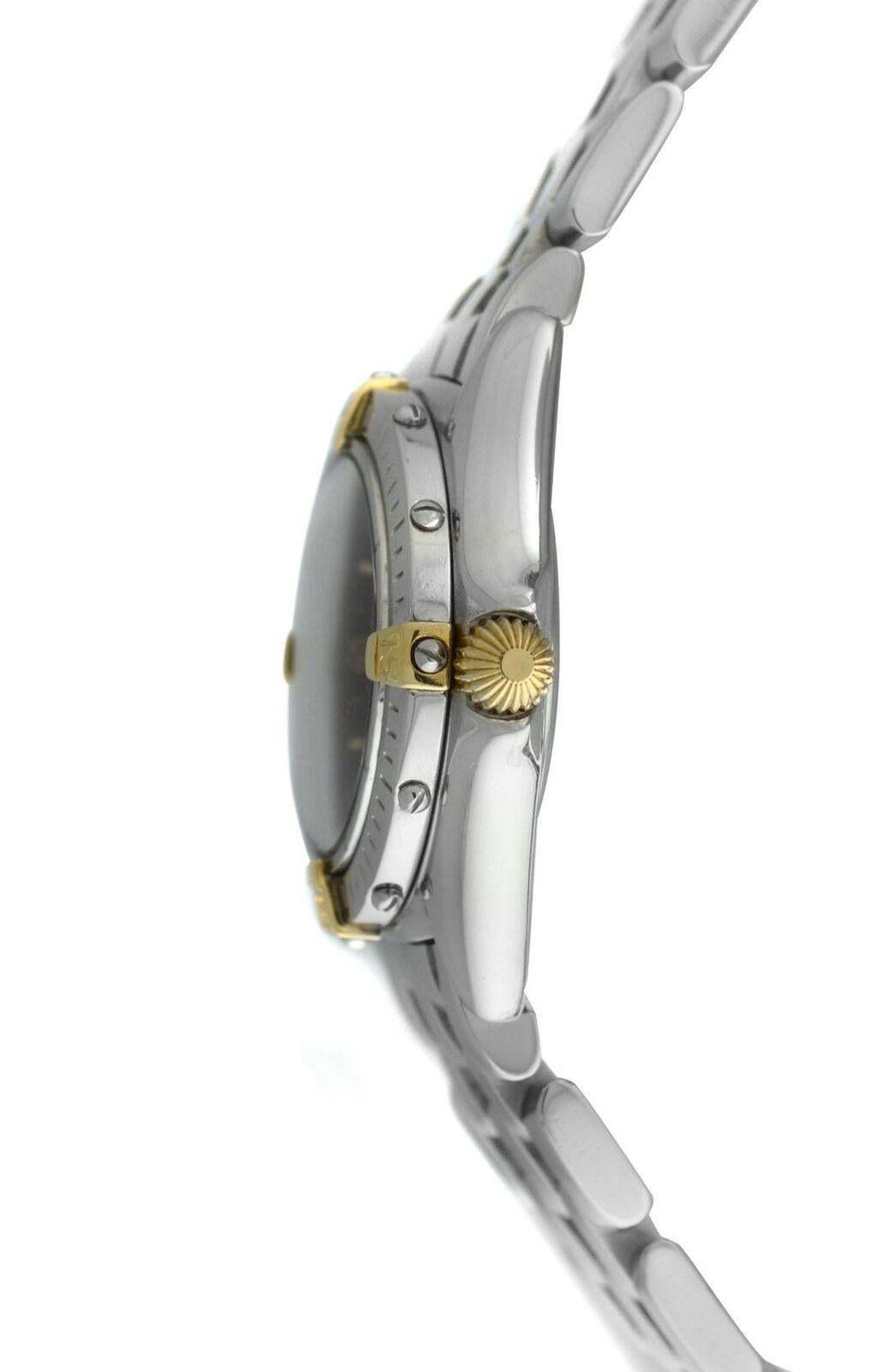 Brand	Breitling
Model	Callistino B52045.1
Gender	Ladies'
Condition	Pre-owned
Movement	Swiss Quartz 
Case Material	Stainless Steel & Gold Plated 
Bracelet / Strap Material	
Stainless Steel

Clasp / Buckle Material	
Stainless Steel

Clasp