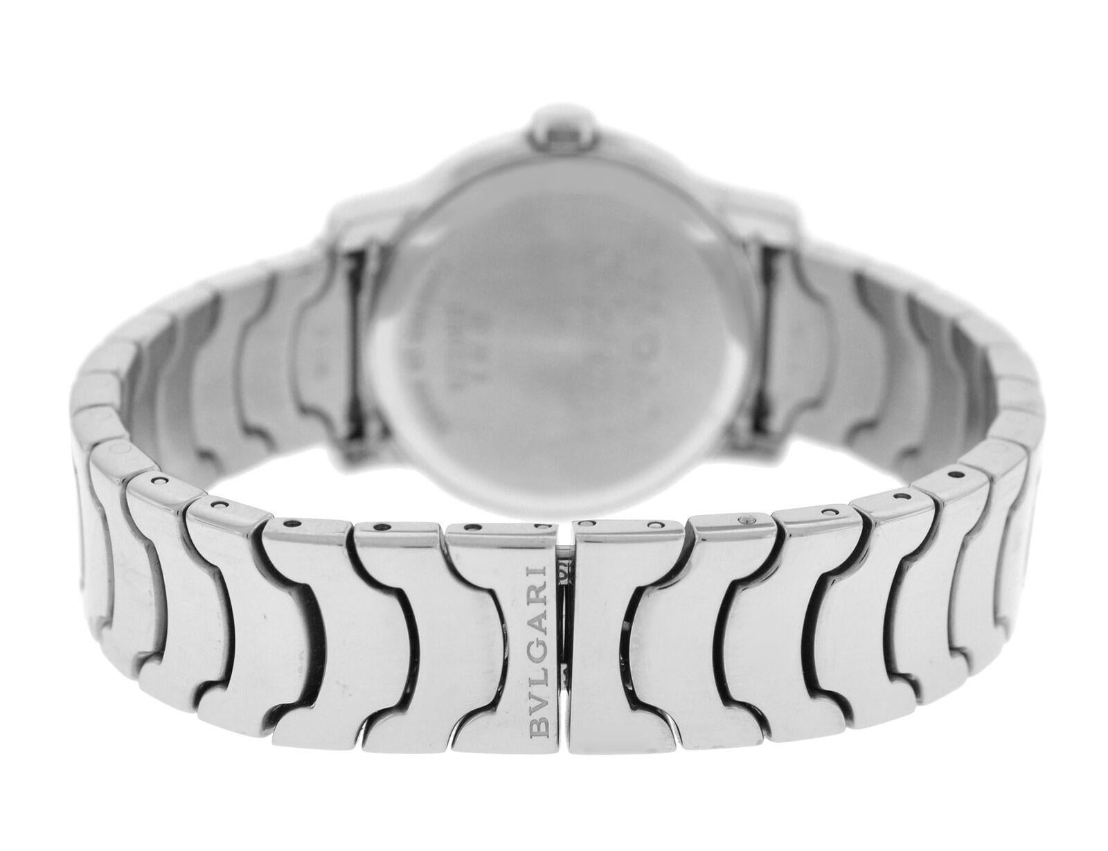 Ladies Bvlgari Solotempo ST29S Stainless Steel Date Quartz Watch For Sale 1