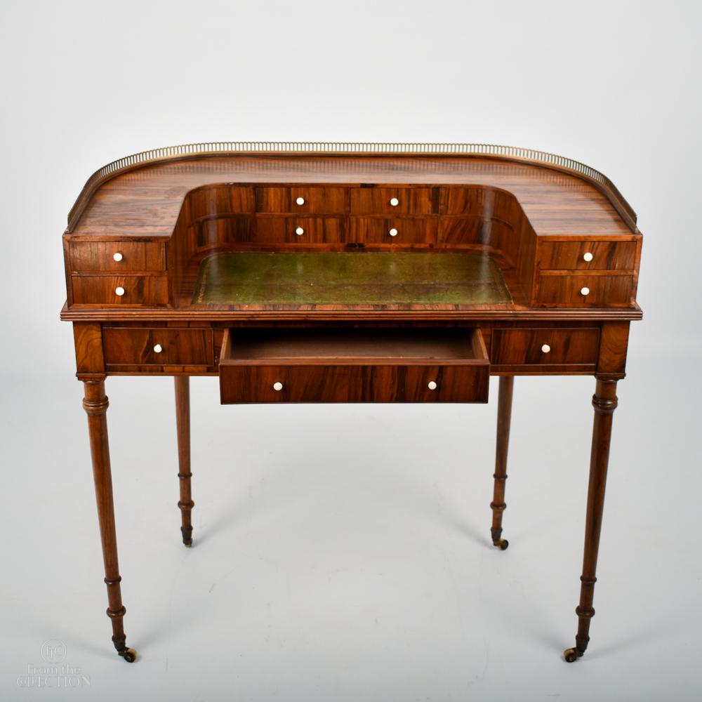 Brass Ladies Carlton House Desk, circa 1840 For Sale