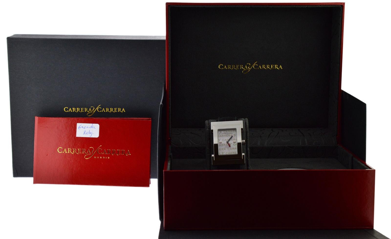 Ladies Carrera y Carrera Tempus Fugyt Steel Mother of Pearl Quartz Watch For Sale 6