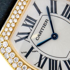 Ladies Cartier 18 Karat Yellow Gold Diamond Tortue Watch WA503751