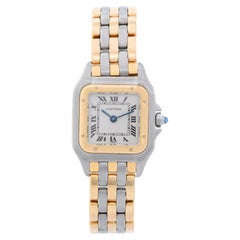 Ladies Cartier 3-Row Panther 2-Tone Steel & Gold Watch