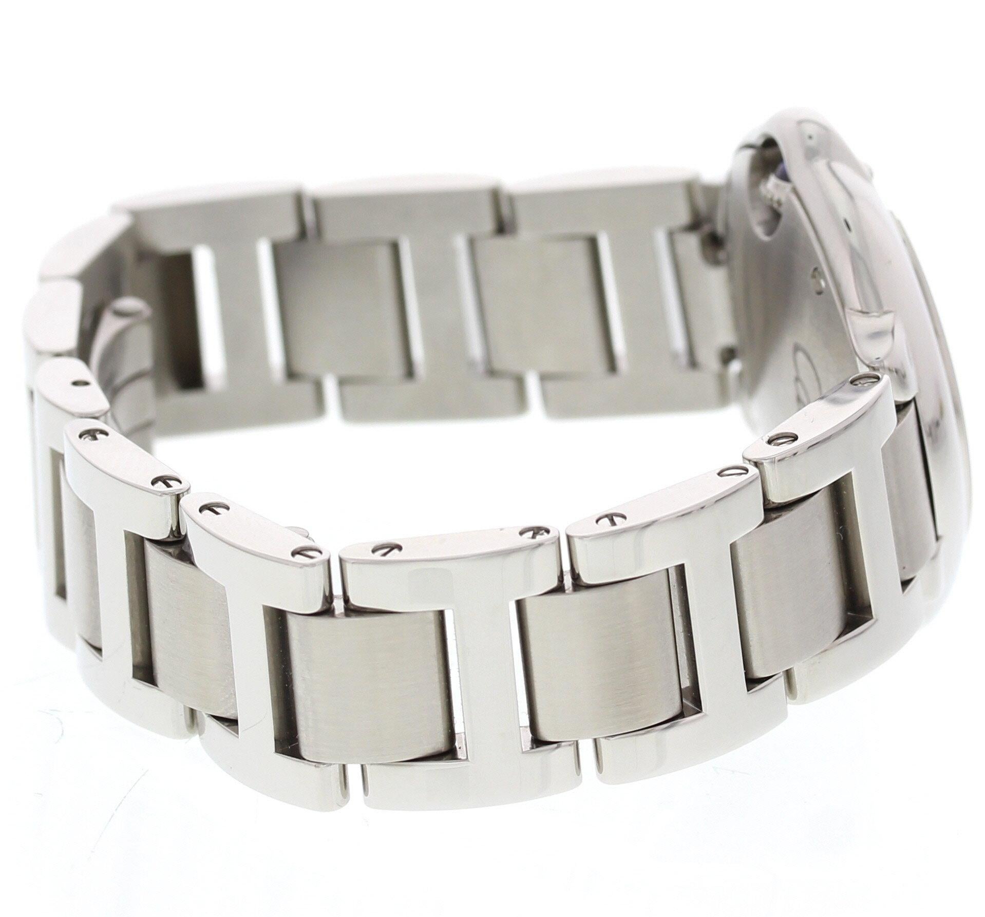 Ladies Cartier Ballon Bleu 3009 Stainless Steel In Excellent Condition For Sale In New York, NY