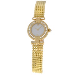Ladies Cartier Colisee 1980 Quartz Solid 18 Karat Yellow Gold Diamond Watch